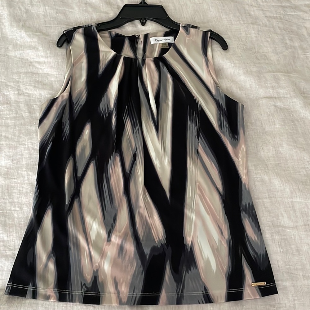 Calvin Klein Sleeveless Suit Blouse - Size PM